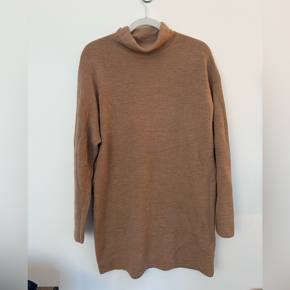 Babaton Women’s Brown Turtleneck Sweater Dress